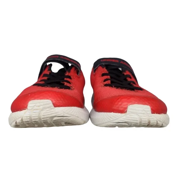 Under Armour Shoes Youth 3.5 Red Black White Low Tops Running Tennis Sneakers